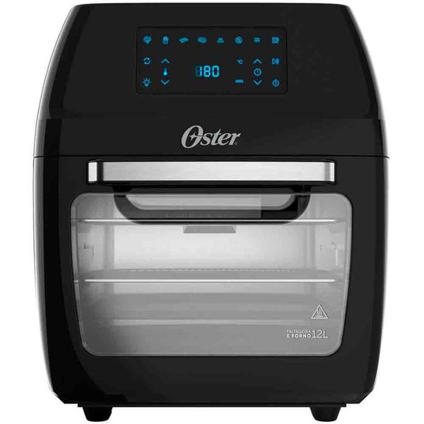 Fritadeira Elétrica Sem Óleo Oven Fryer Oster OFRT780 3 em 1 12L Preto / 110V