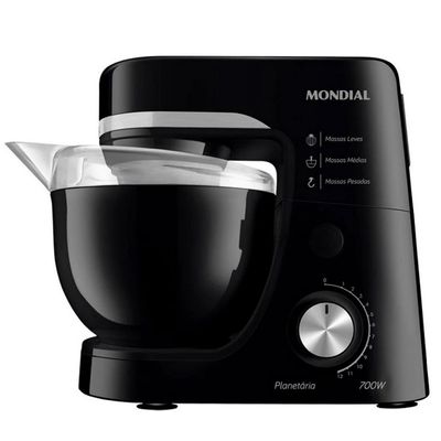 Batedeira Planetária Mondial BP-03 12 Velocidades 700W Preto / 110V