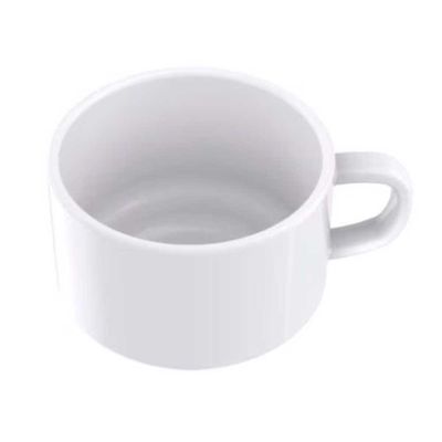 Conjunto com 6 Xícaras e Pires para Chá Tramontina Paola em Porcelana - 240 ml Branco