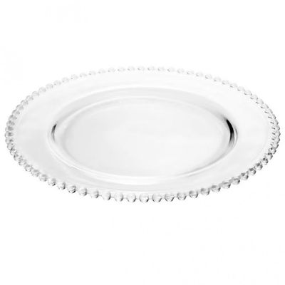 Conjunto de Pratos Wolff Cristal Pearl 97585 28cm 4 Peças Transparente