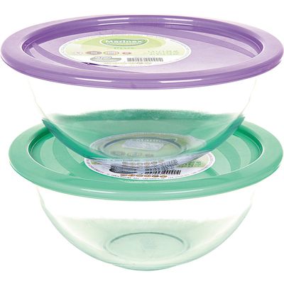 Tigela de Vidro 1,5 Litros com Tampa Marinex Plus Sortida
