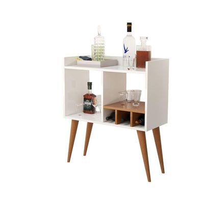 Aparador Moderno Para Salas Adega Porta Vinhos Taças Mini Bar Branco