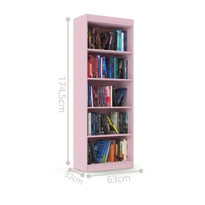 Livreiro Com 5 Nichos Trindade Rosa