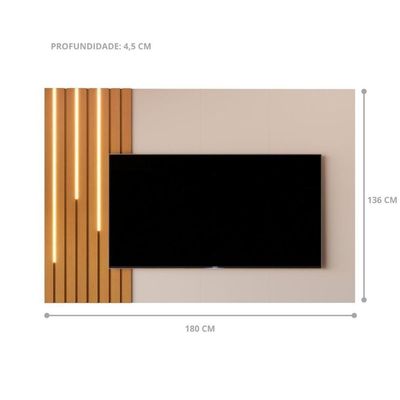 Modulo Para Tv 70 Polegadas Campinas Off White Nature