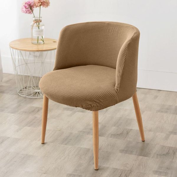 Capa de Cadeira de Fleece Elástica Removível e Lavável para Cadeiras de Hotel e Escritório tamanho universal / cinza escuro