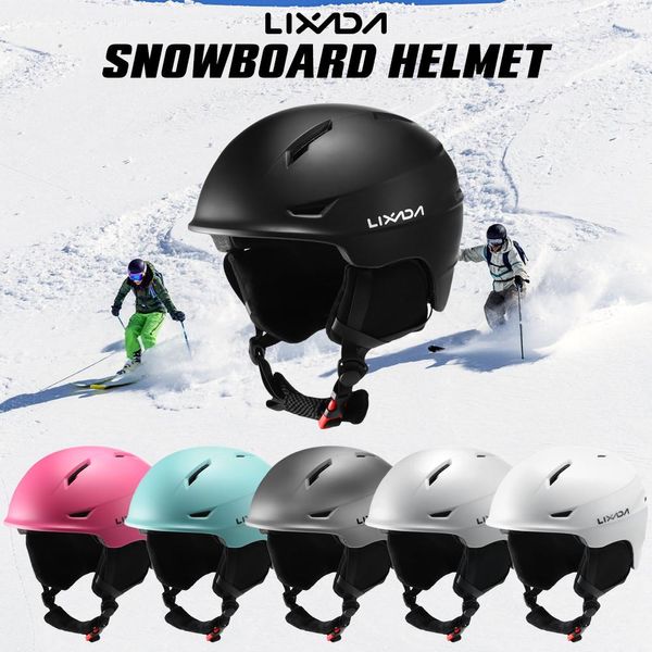 Capacete de Snowboard Lixada com Earmuffs Removíveis para Esqui amarelo,preto