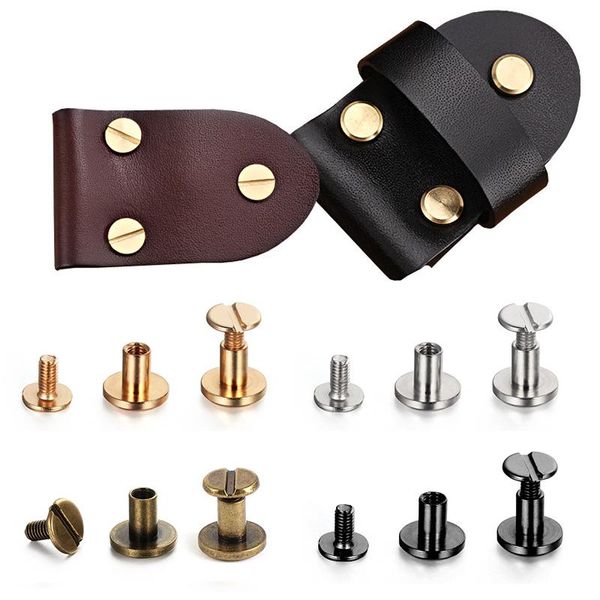 10 peças de rebites de metal para artesanato em couro 5mm / bronze