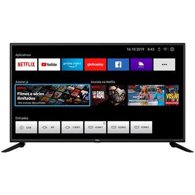 Smart Tv LED 42 Polegadas Full HD PTV42G70N5CF Quad Core Dolby Áudio Philco Preto / Bivolt