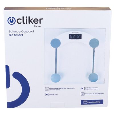 Balança Digital de Vidro 180Kg Bio Smart Cliker