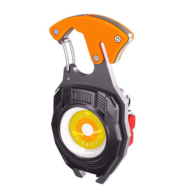Lanterna de Chaveiro Mini Recarregável para Trabalho, Pesca e Camping preto
