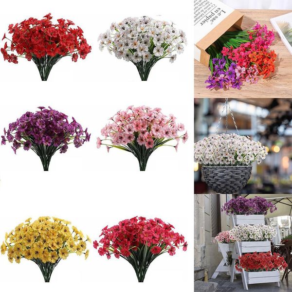 1 Maço de Flores Artificiais para Decoração rosa