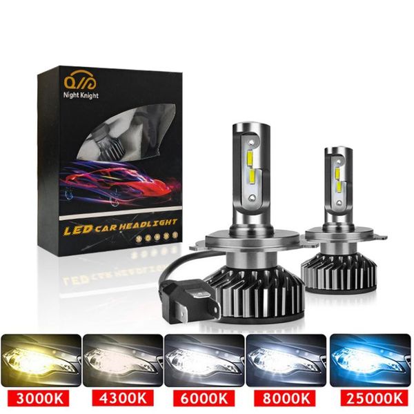 2 Peças de Farol LED Decodificador H4 CSP Chip H7 H8 9012 H11 9005 HB3 9006 HB4 H1 HIR2 H1 / branco quente