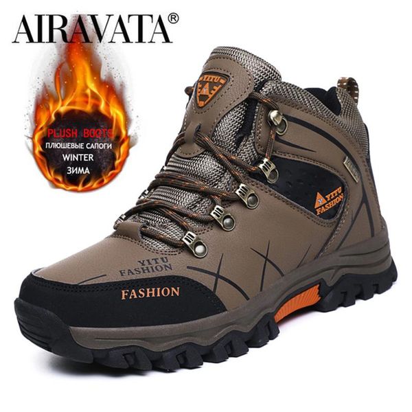 Botas de Inverno Masculinas Quentes para Caminhada Tamanho 39-47 39 / preto