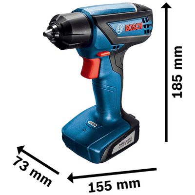 Parafusadeira Furadeira Bosch GSR 1000 Smart 12V Com 10 bits, 1 Carregador e Maleta