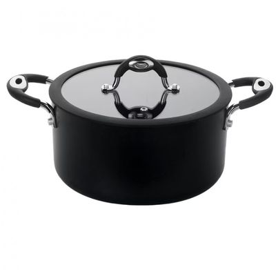 Caçarola Dom Multiflon com Antiaderente de Alumínio - 22cm Preto