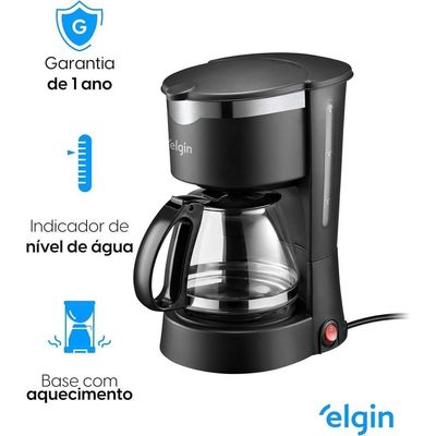 Cafeteira Elétrica Gournet 15 Xícaras 127V 675W Preta Elgin