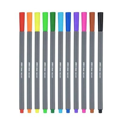 Caneta Hidrográfica Fineliner Ponta Fina 0.4mm Brw Vermelho