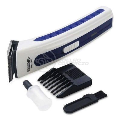 Máquina De Cortar Cabelo Barba Pelos Pezinho Portátil Nhc-3915 Bivolt Recarregável Azul - Nova