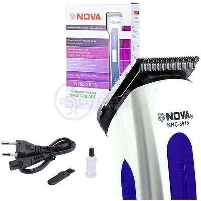 Máquina De Cortar Cabelo Barba Pelos Pezinho Portátil Nhc-3915 Bivolt Recarregável Azul - Nova