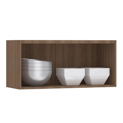 Armário Aéreo Basculante 80 Cm 1 Porta Aspen Luciane Móveis cinza Puro