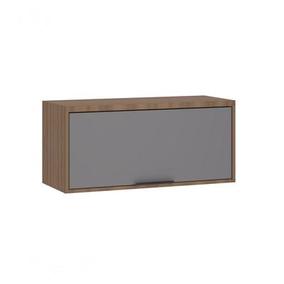 Armário Aéreo Basculante 80 Cm 1 Porta Aspen Luciane Móveis cinza Puro