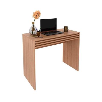 Mesa Escrivaninha Casal Com 1 Gaveta Ripada Me4173 Branco Tecno Mobili