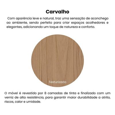 Mesa De Centro Para Sala 120 Cm 4733 Carvalho Arly Carvalho