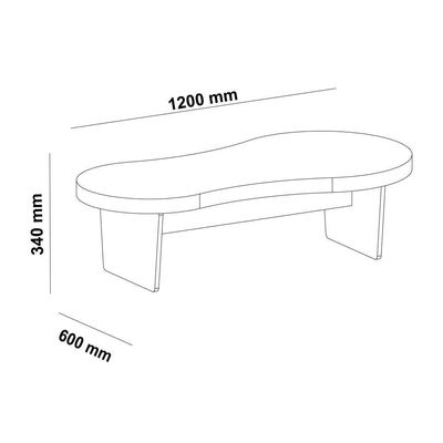 Mesa De Centro Para Sala 120 Cm 4733 Carvalho Arly Carvalho