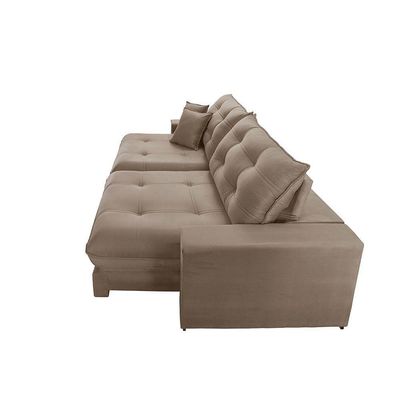 Sofá Duque Dois Módulos De 120cm B25cm B002 Veludo Capuccino