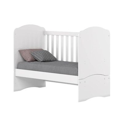 Berço Mini Cama 2 Em 1 Bala De Menta Branco
