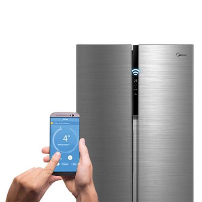 Geladeira Frost Free Side By Side 442L Cor Inox Midea 220v MDRS598FGA042