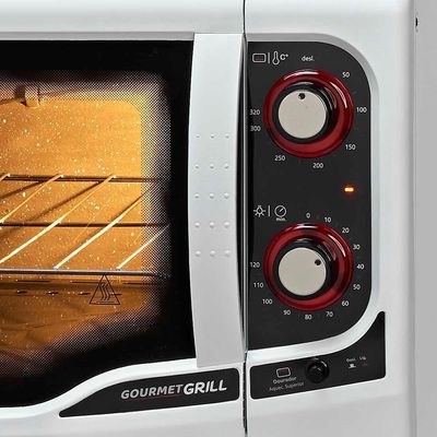 Forno Elétrico 44 Litros Fischer Gourmet Grill Bancada Branco 110V