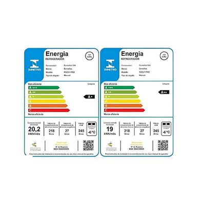 Geladeira 245 Litros 1 Porta Pro Inverter ROC31 Esmaltec Branco 220V