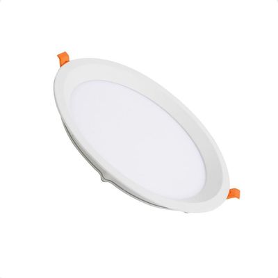 Kit 10 Painel De Led Redondo Embutir Recuado 6w Bivolt Taschibra 6500k Frio