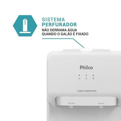 Bebedouro Philco PBE11 20 Litros Água Natural E Gelada Branca 127V