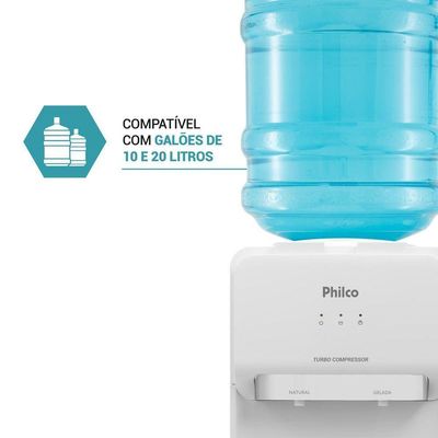 Bebedouro Philco PBE11 20 Litros Água Natural E Gelada Branca 127V