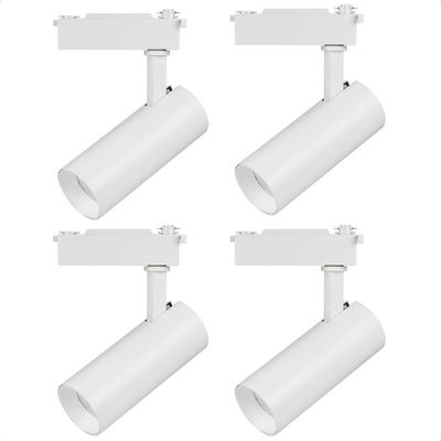 Kit 4 Spot Led Mr16 Para Trilho Eletrificado Branco 110/220v 6500k Frio
