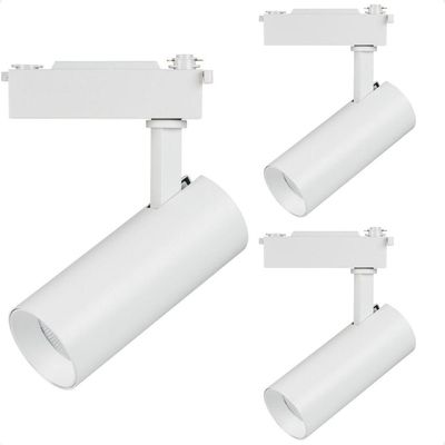Kit 3 Spot Led Mr16 Para Trilho Eletrificado Branco 110/220v 6500k Frio