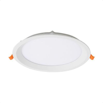 Kit 4 Painel De Led Redondo Embutir Recuado 24w Bivolt Taschibra 6500k Frio