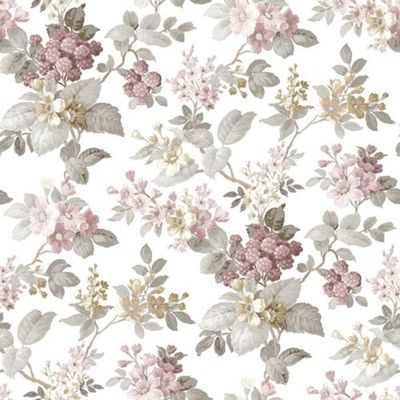 Papel De Parede Happy Floral Branco 12308