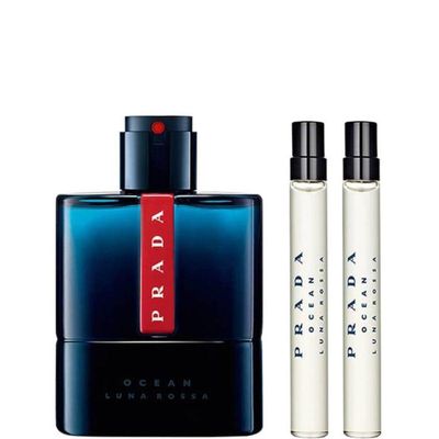Kit Prada Ocean Luna Rossa For Men - Eau De Toilette 100ml + 2 Miniaturas 10ml