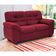 Sofá de 2 Lugares Linoforte Stillus II com 154 cm de Largura e Revestido em Tecido Suede Vermelho