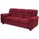 Sofá de 3 Lugares Linoforte Stillus II com 204 cm de Largura e Revestido em Tecido Suede Vermelho