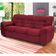 Sofá de 3 Lugares Linoforte Stillus II com 204 cm de Largura e Revestido em Tecido Suede Vermelho