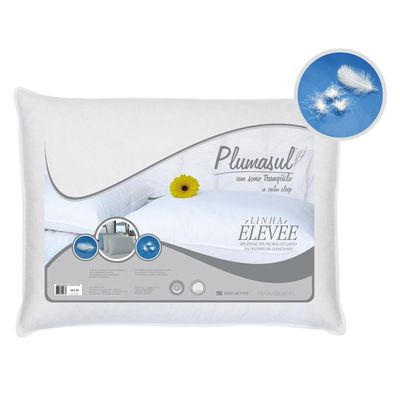 Travesseiro Plumasul com Penas e Plumas de Ganso 50 x 70 cm Branco