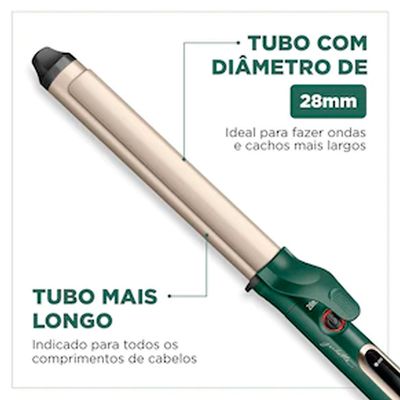 Modelador de Cachos Mondial Quatro Elementos MC-Ju-02 com Cabo Giratório Verde / Bivolt