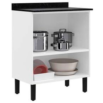 Balcão Duplo Itatiaia Florença com 2 Portas e 2 Prateleiras Branco