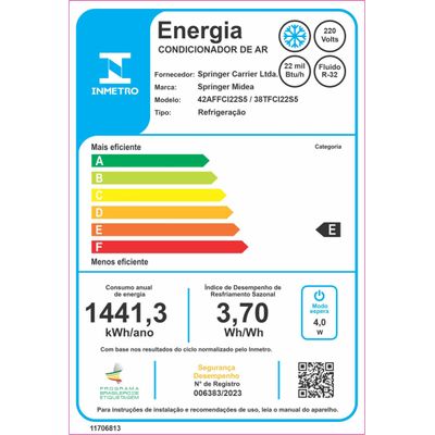 Ar Condicionado Split Hi Wall Springer Midea Airvolution 22.000 Btus Frio 220v R-32
