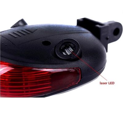 Lanterna Traseira Para Bike Led Potente Sinalização Segura Efeito No Chão E Design Impermeável Vermelho