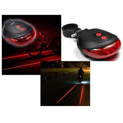 Lanterna Traseira Para Bike Led Potente Sinalização Segura Efeito No Chão E Design Impermeável Vermelho